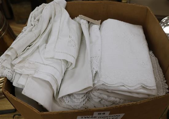 A Quantity of crochet tablecloths, etc